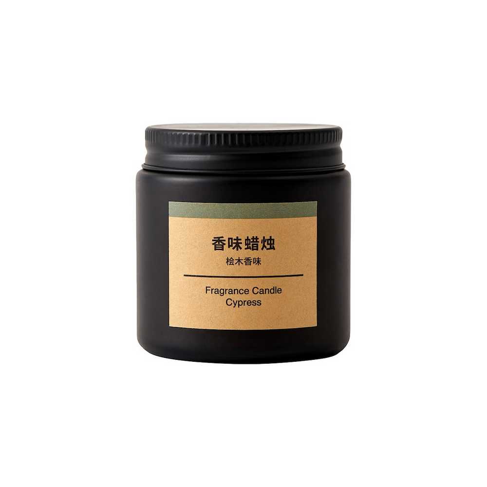 MUJI 無印良品【中】芬香蠟燭.檜木香味/85g